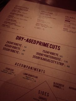 Primehouse Chicago Menu